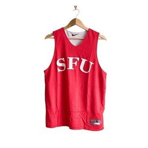 Nike Mens Sleeveless V-Neck SFU Athletic Jersey Reversible Red Size Large